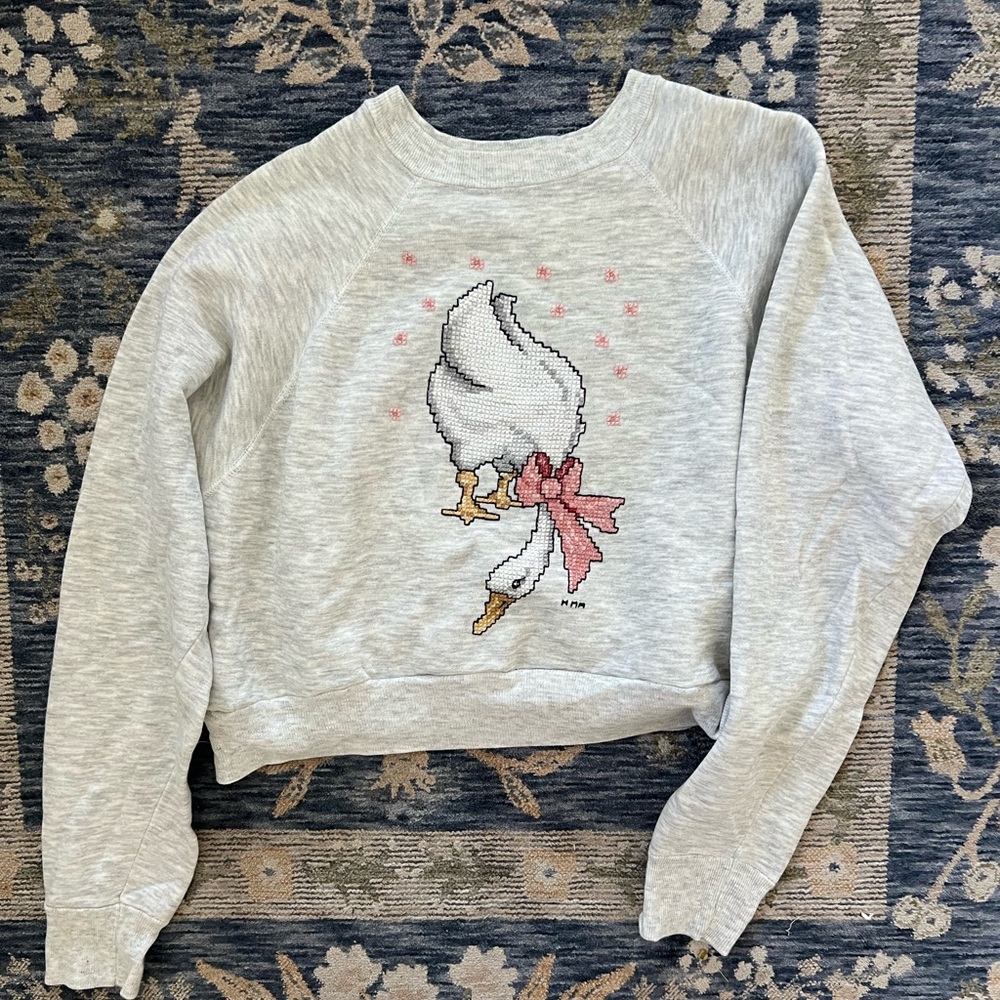 Vintage Cropped Goose Crewneck